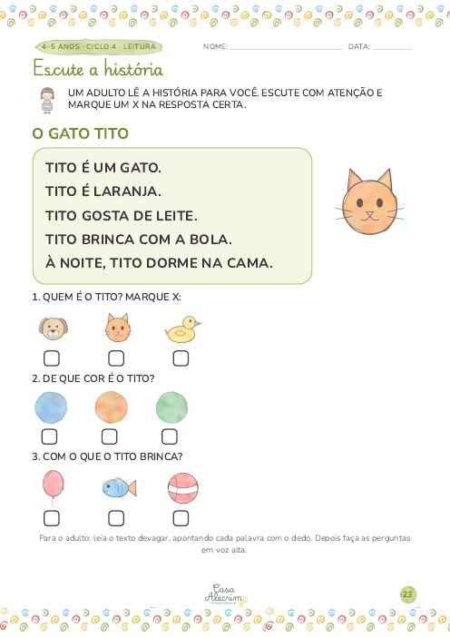Escute a história · 4–5 anos